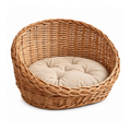 Willow Dog Bed with Beige Cushion.