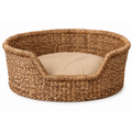 Seagrass Dog Bed with Cushion.