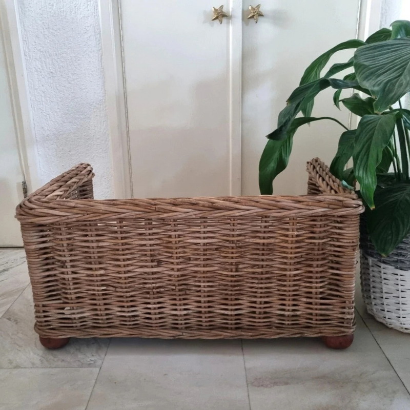 Rattan Dog Bed Basket.